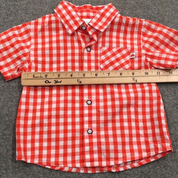 Little Wonder Toddler Baby Boy Sz 12M Check Button Shirt 100% Cotton - Picture 6 of 7